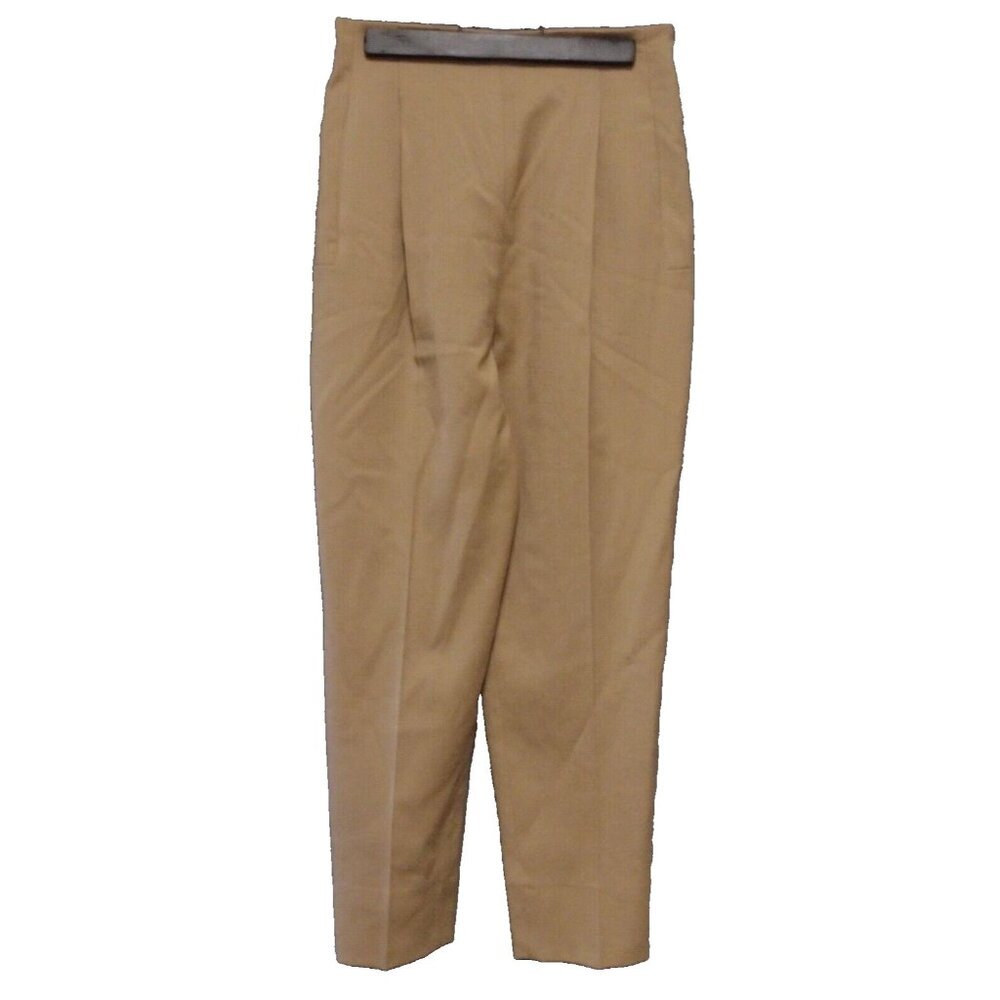 Harve Benard Wool‎ Blend Womens Pants 6P Tan Side Zip Work Dress Business